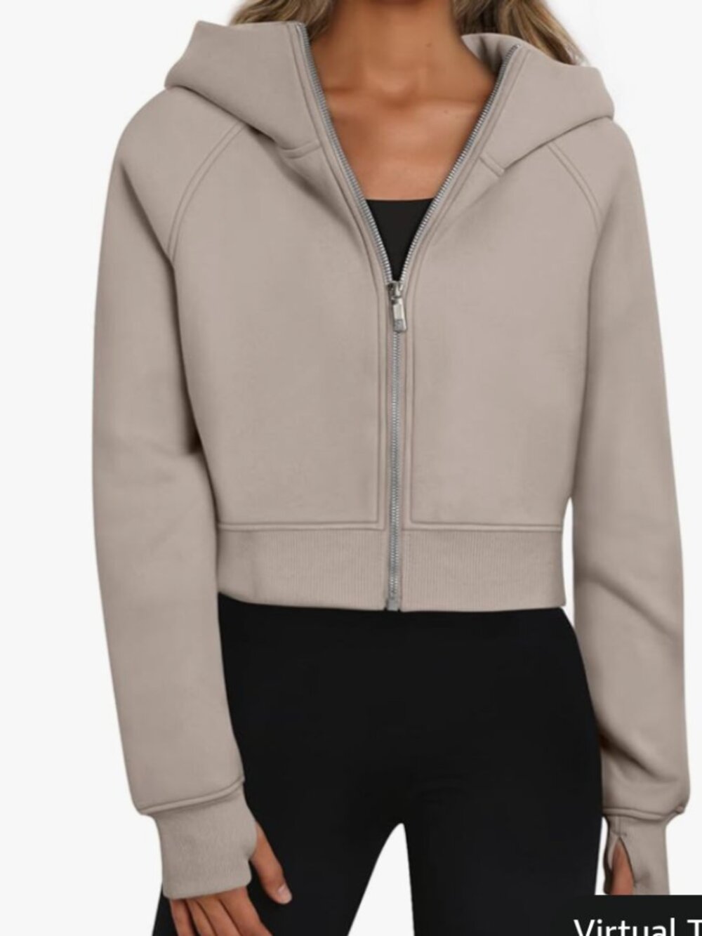 Cropped Full Zip Hoodie